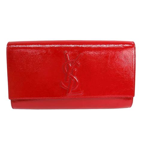 red patent leather ysl clutch|authentic YSL handbag clutch.